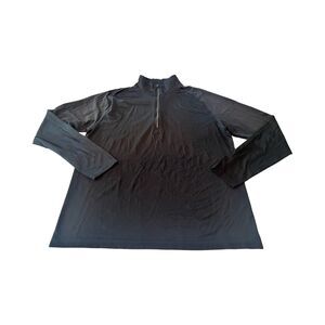 Lululemon Shirt Men's L Black Metal Vent Tech Half 1/2‎ Zip Performance Run Gym